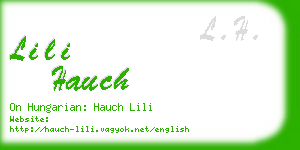 lili hauch business card